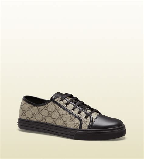 gucci supreme sneaker black|gg supreme low top sneakers.